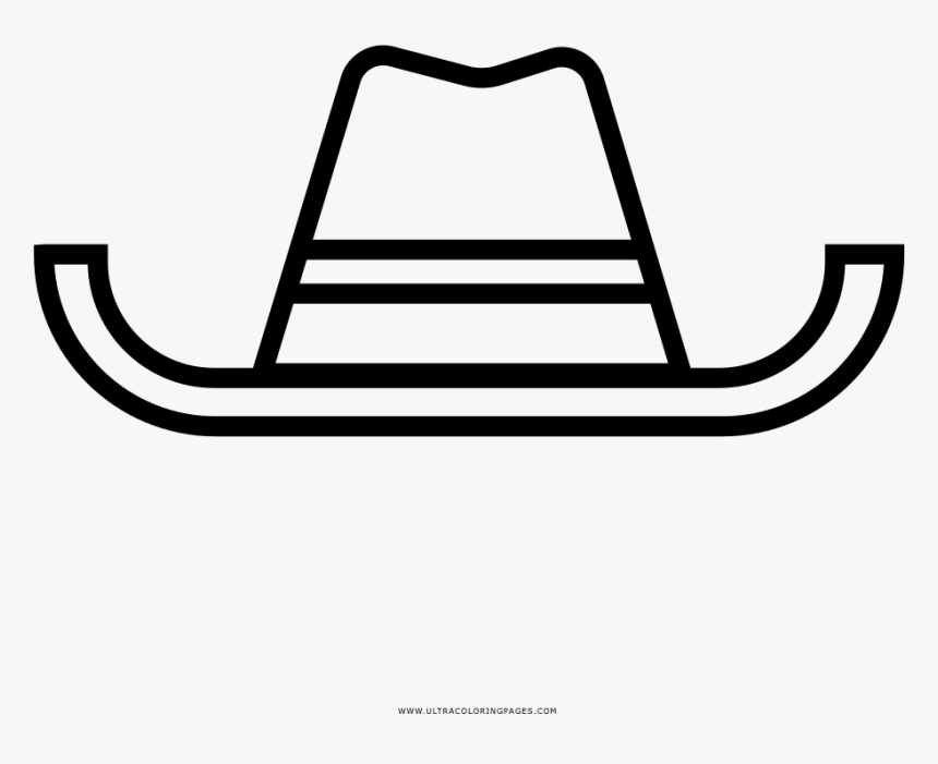 Sheriff Hat Coloring Page - Illustration, HD Png Download