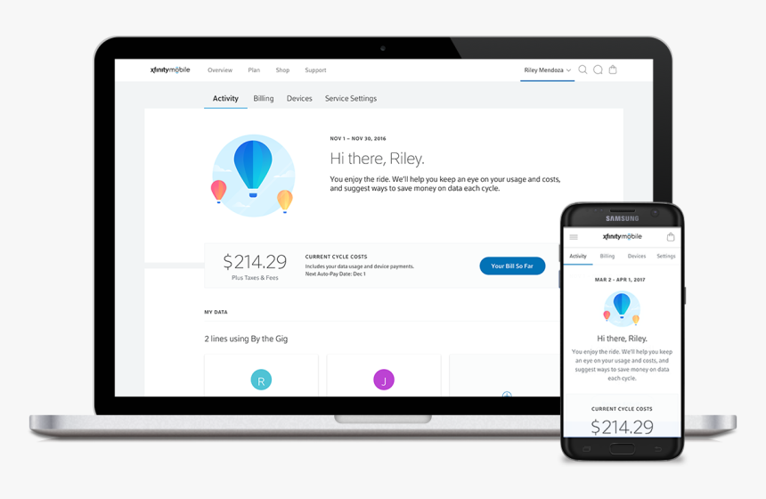 Xfinity Mobile My Account, HD Png Download