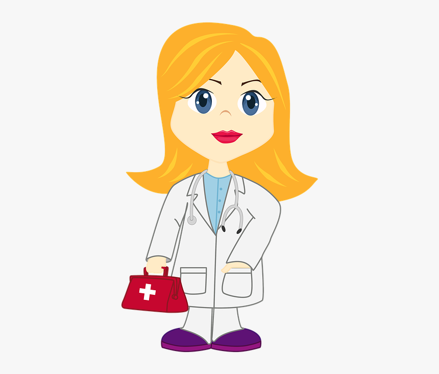 Illustration, Nice, Girl Doctor, Dr Blonde, Dr - Girl Doctor Clipart Blonde, HD Png Download