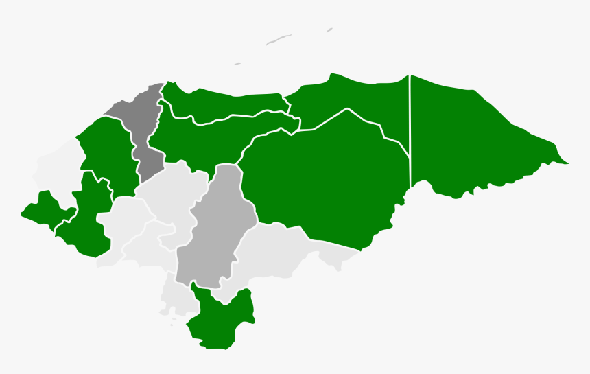 H1n1 Honduras Map By Confirmed Deaths - Honduras Map Vector, HD Png Download