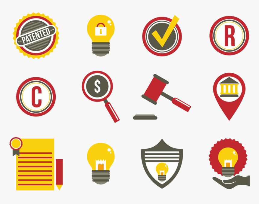Patent Idea Protection Flat Icons - Patent Icon, HD Png Download