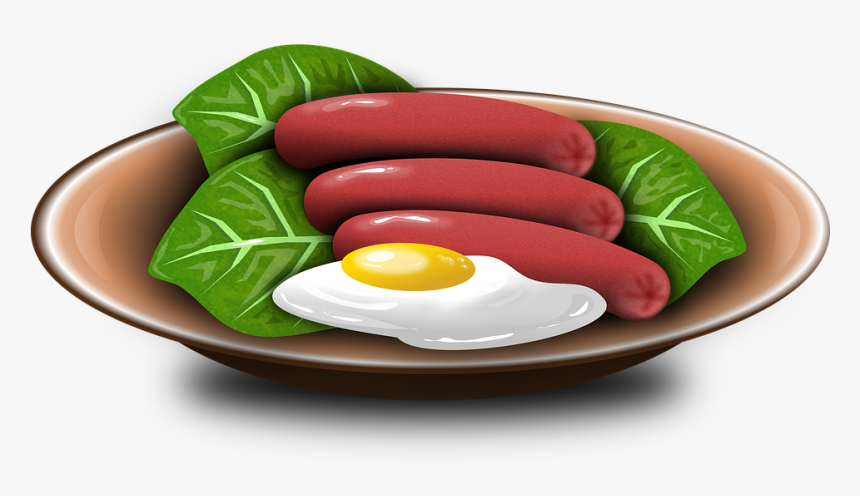 Hot Dog, Huevo, Huevo Frito, Papas Fritas, Lechuga - Fried Hot Dog Clipart, HD Png Download