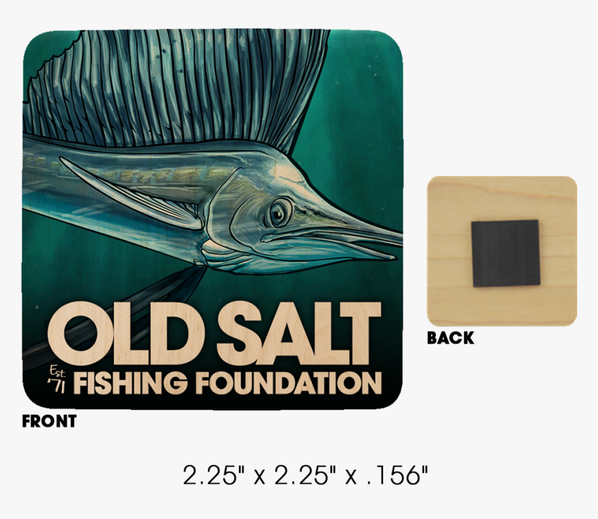 Wood Fishing Magnet - Swordfish, HD Png Download