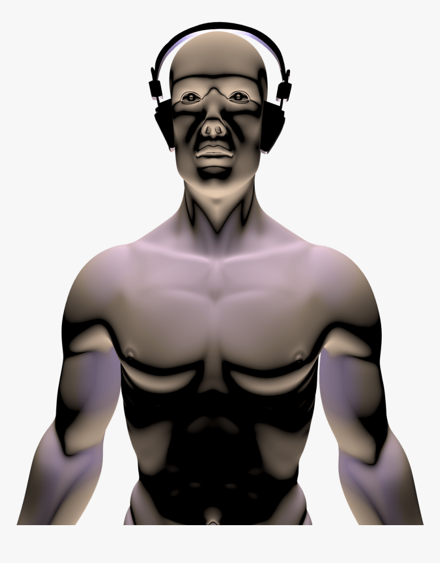 Man, Headphones, Isolated, Music - Person With Headphones Png, Transparent Png