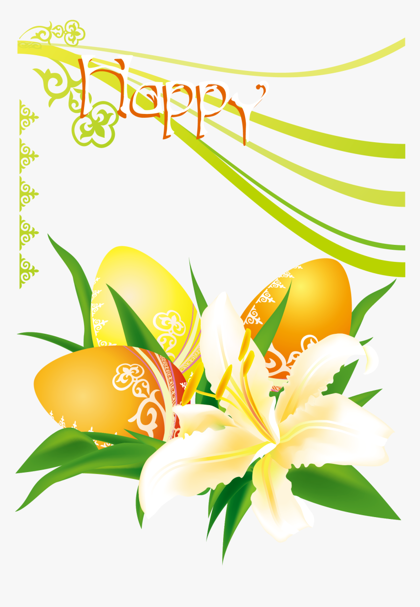 Vector Freeuse Library Easter Egg Birthday Clip Art - Easter Eggs Lily Png, Transparent Png