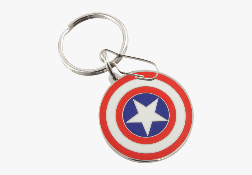 Picture Of Marvel Captain America Shield Enamel Key - Spiderman Keychain, HD Png Download