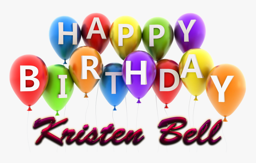 Kristen Bell Happy Birthday Balloons Name Png - Doğum Günü, Transparent Png