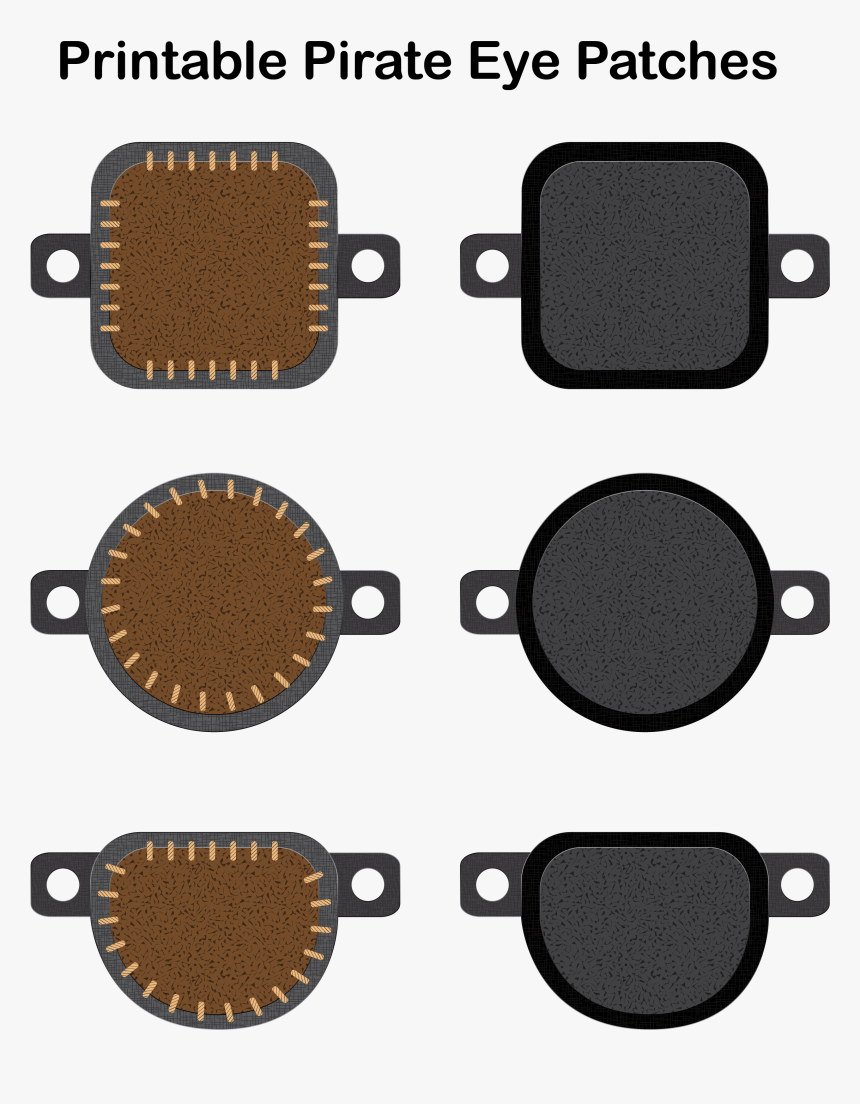 Eye Patch Printable Brown, HD Png Download