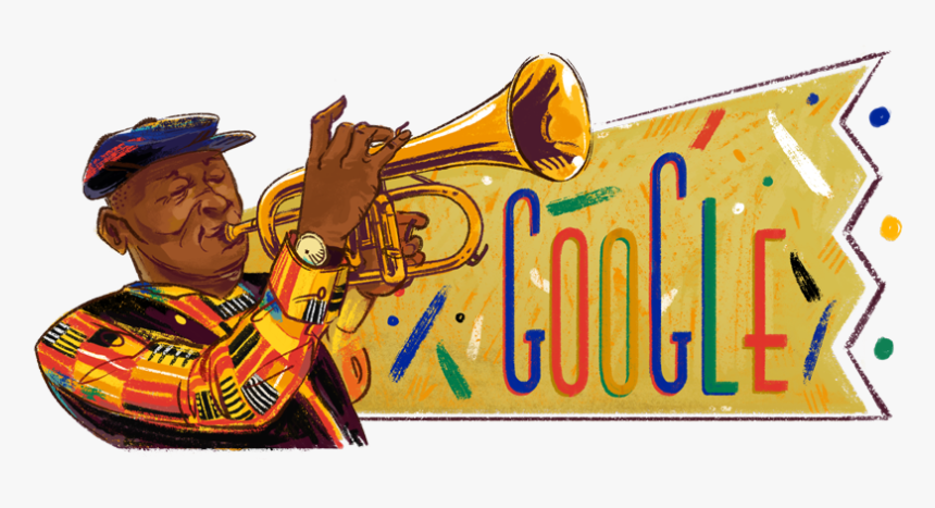 Google S Commemorative Doodle - Hugh Masekela Google Doodle, HD Png Download
