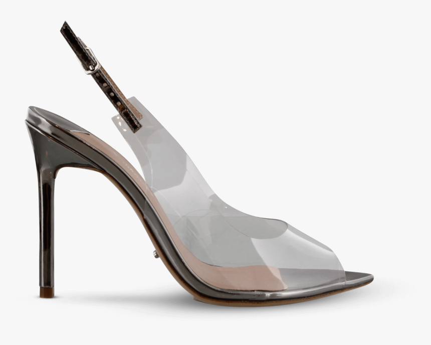 Clear Black Patent Heels, HD Png Download