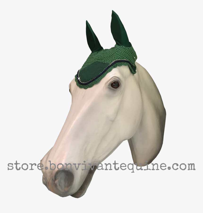 Hunter Green Horse Bonnet With Navy Blue Rope Cord - Bonnet, HD Png Download