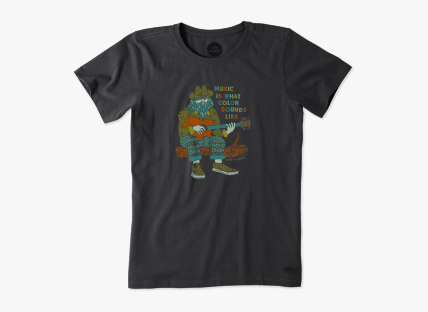 Women S Music Man Crusher Tee - Life Is Good Dog Shirt, HD Png Download