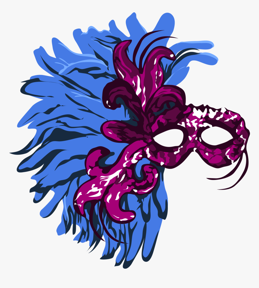 Mardi Gras Mask - Illustration, HD Png Download