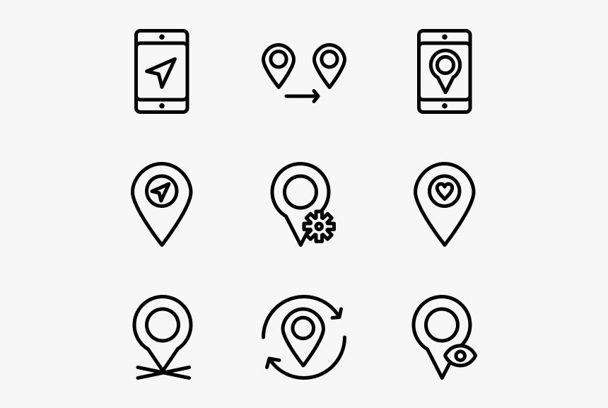 Map Location - Line Art, HD Png Download