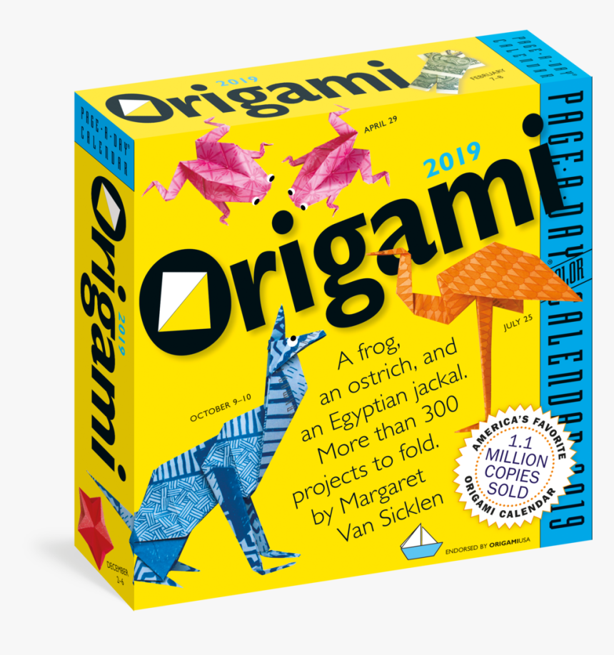 Origami Calendar 2019, HD Png Download