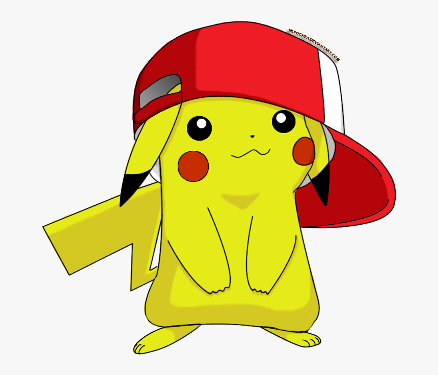 Pikachu With Hat Drawing - All Versions Of Pikachu, HD Png Download