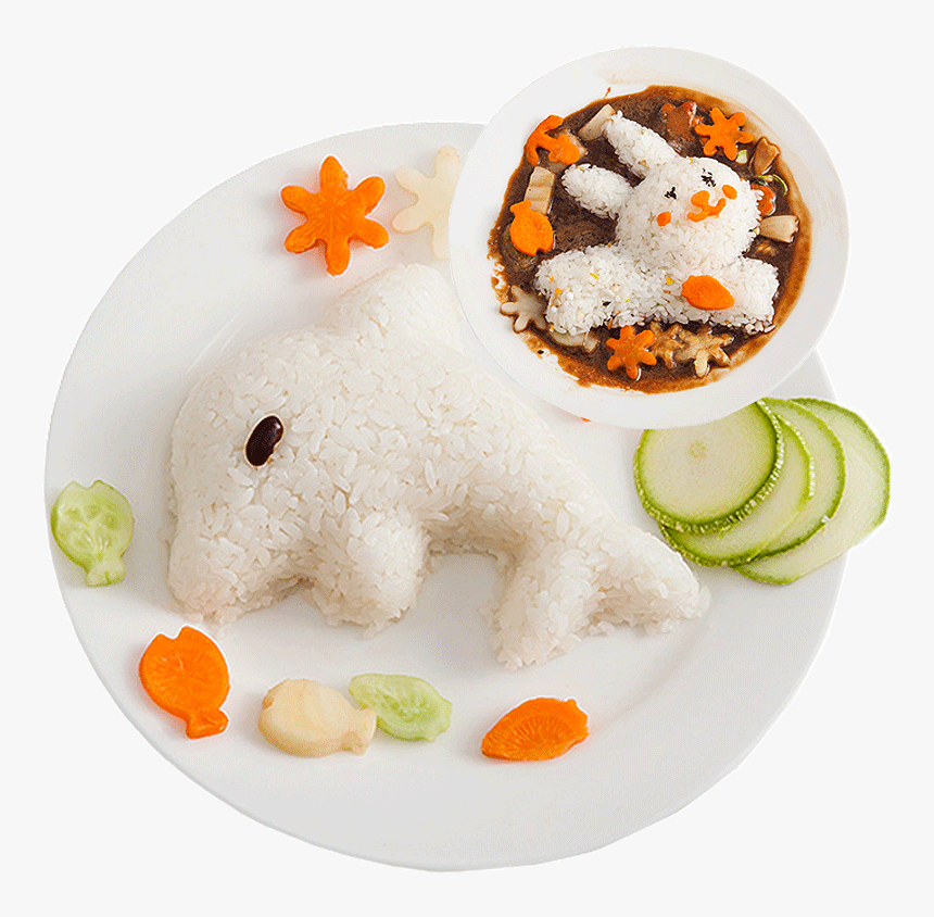 Rice Ball Artifact Cartoon Children Model Creative - Steamed Rice, HD Png Download