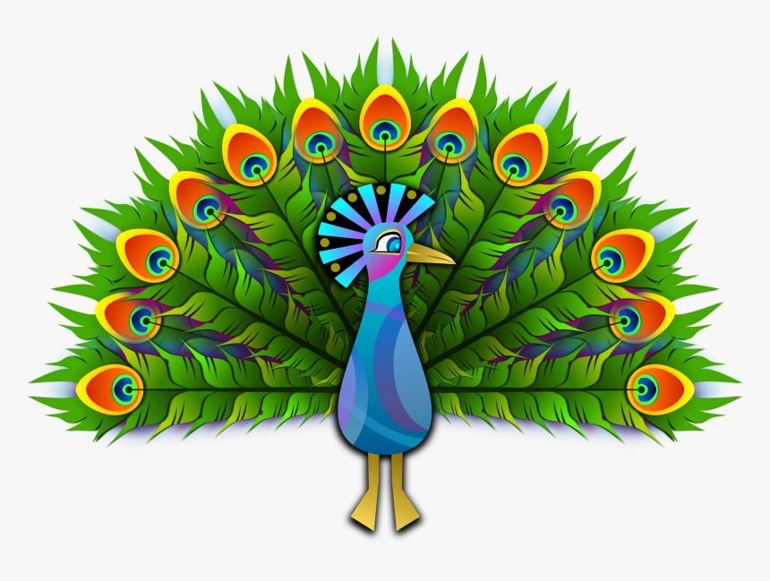Art,tree,graphics,beak - Peacock Clipart, HD Png Download