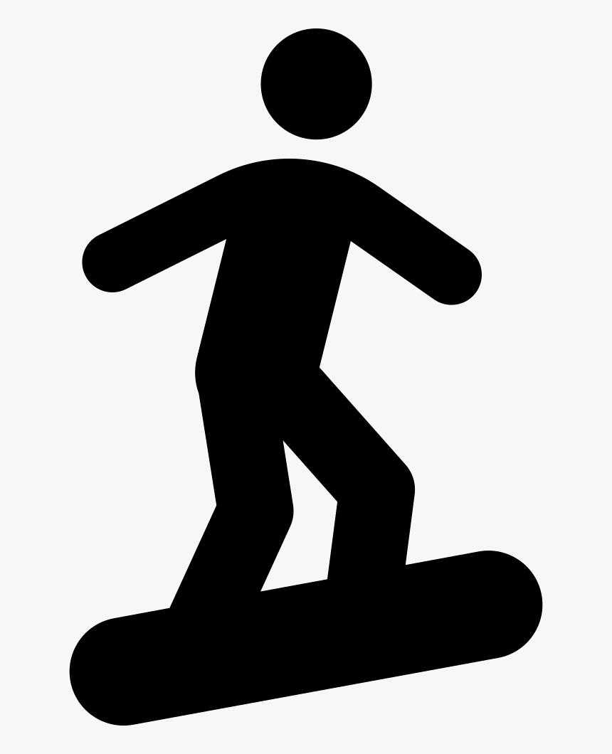 Equipment - Stick Figure Icon Snowboard, HD Png Download