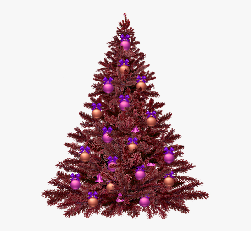 Purple Christmas Tree - Purple Christmas Tree Png, Transparent Png