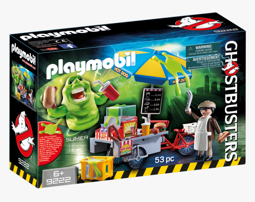 Slimer With Hot Dog Stand Product - 9222 Playmobil, HD Png Download