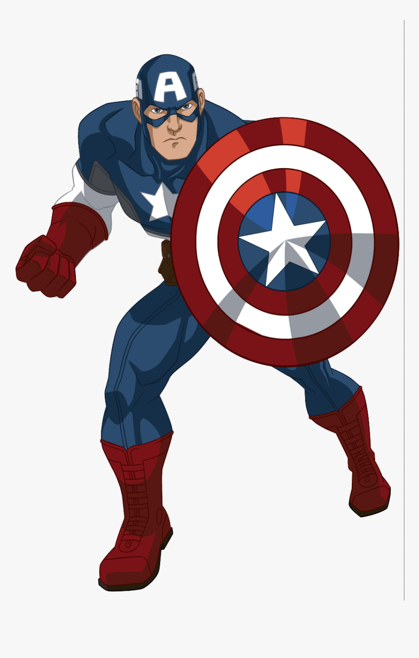 Captain America Cap - Captain America Avengers Cartoon, HD Png Download