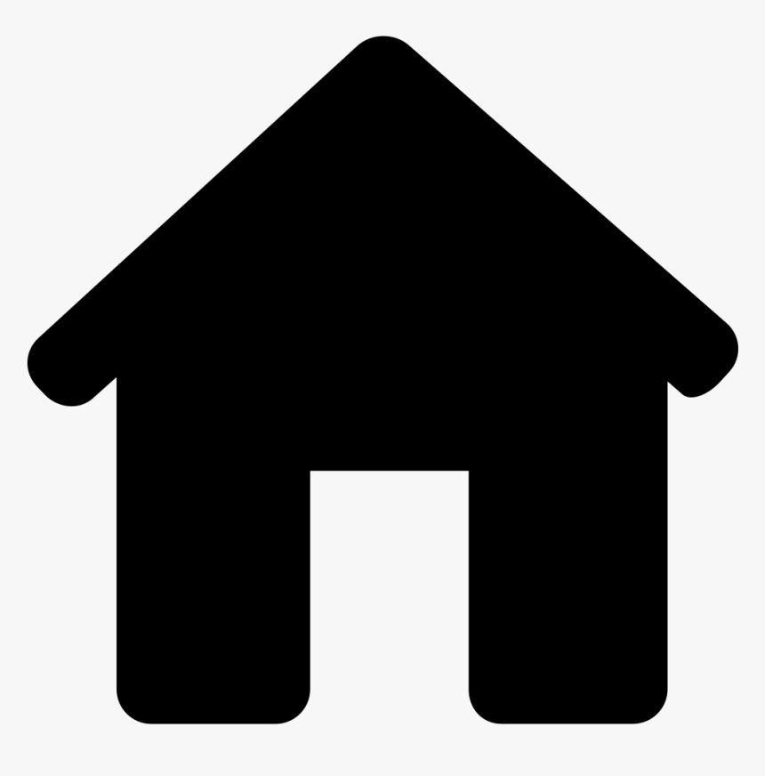House Black Silhouette Without Door - House Icon Black Png, Transparent Png