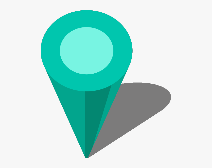 Location Map Pin Turquoise Blue7 - Turquoise Location Pin Icon Png, Transparent Png