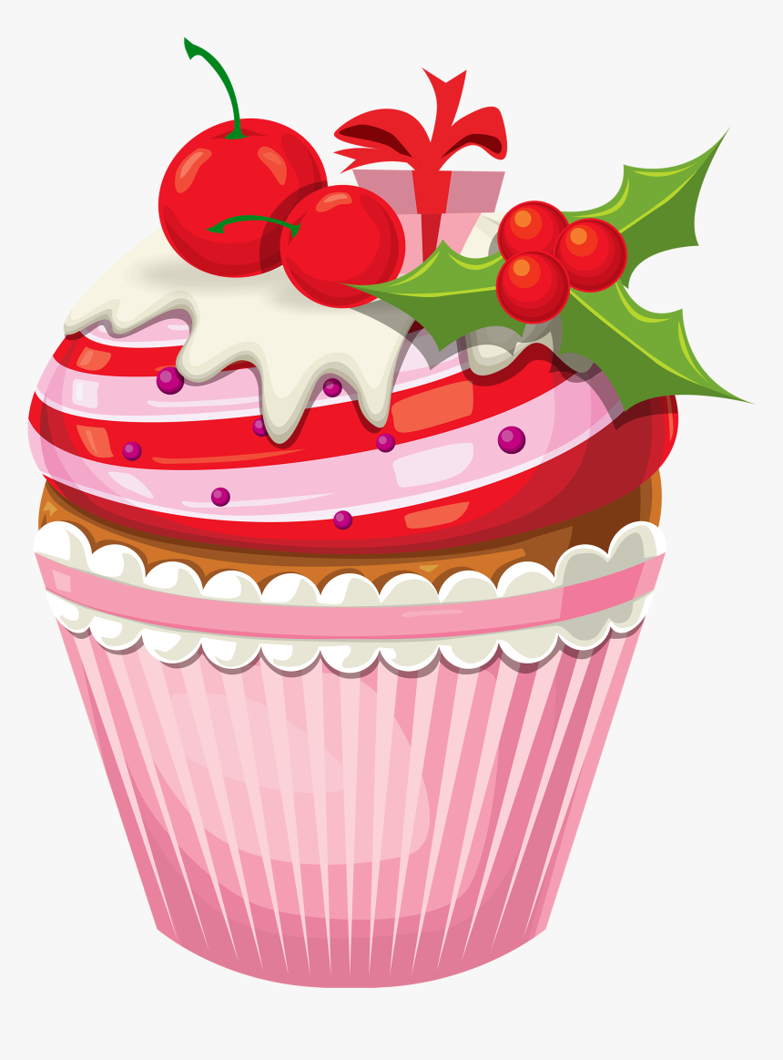 Christmas Cake Png Clipart - Cup Cakes Clip Art, Transparent Png