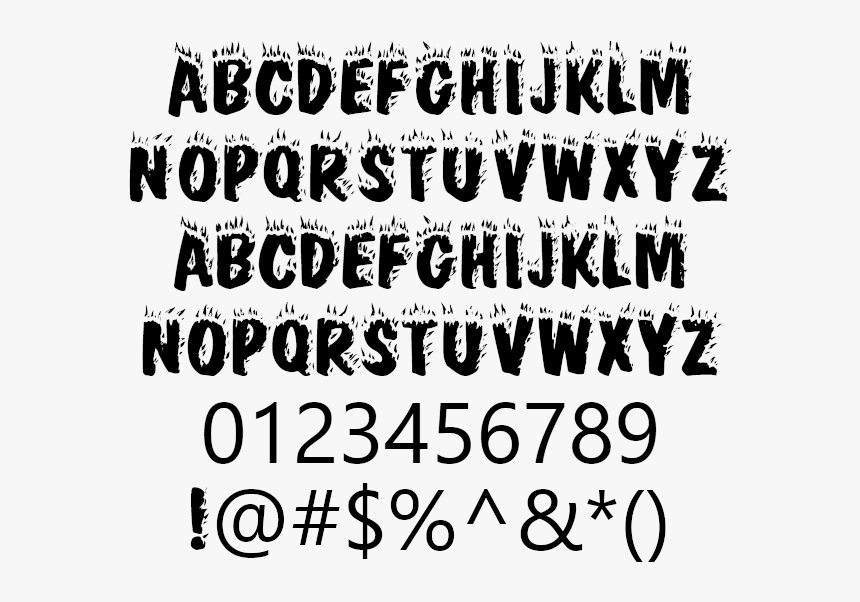 Crackling Fire Example - Fire Font, HD Png Download