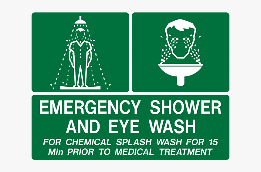 Brady First Aid Sign Range Emergency Shower And Eye - Emergency Eye Wash And Shower, HD Png Download