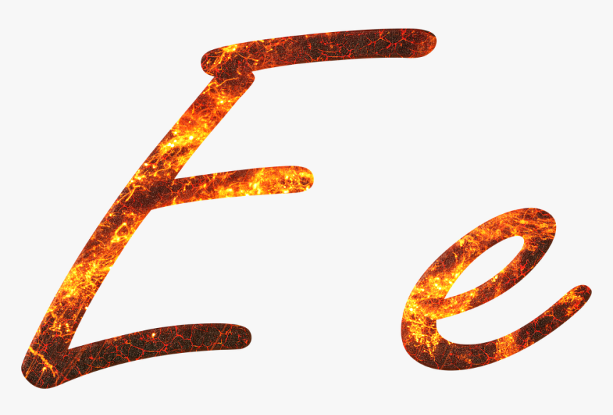 Letter, E, Fire, Embers, Lava, Font, Write, Type, Fonts - Letra E Png Fogo, Transparent Png