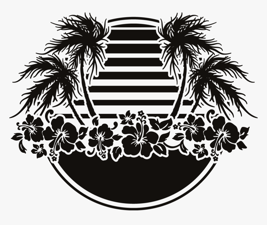 Transparent Vintage Labels Clipart - Tropical Party Silhouette Png, Png Download