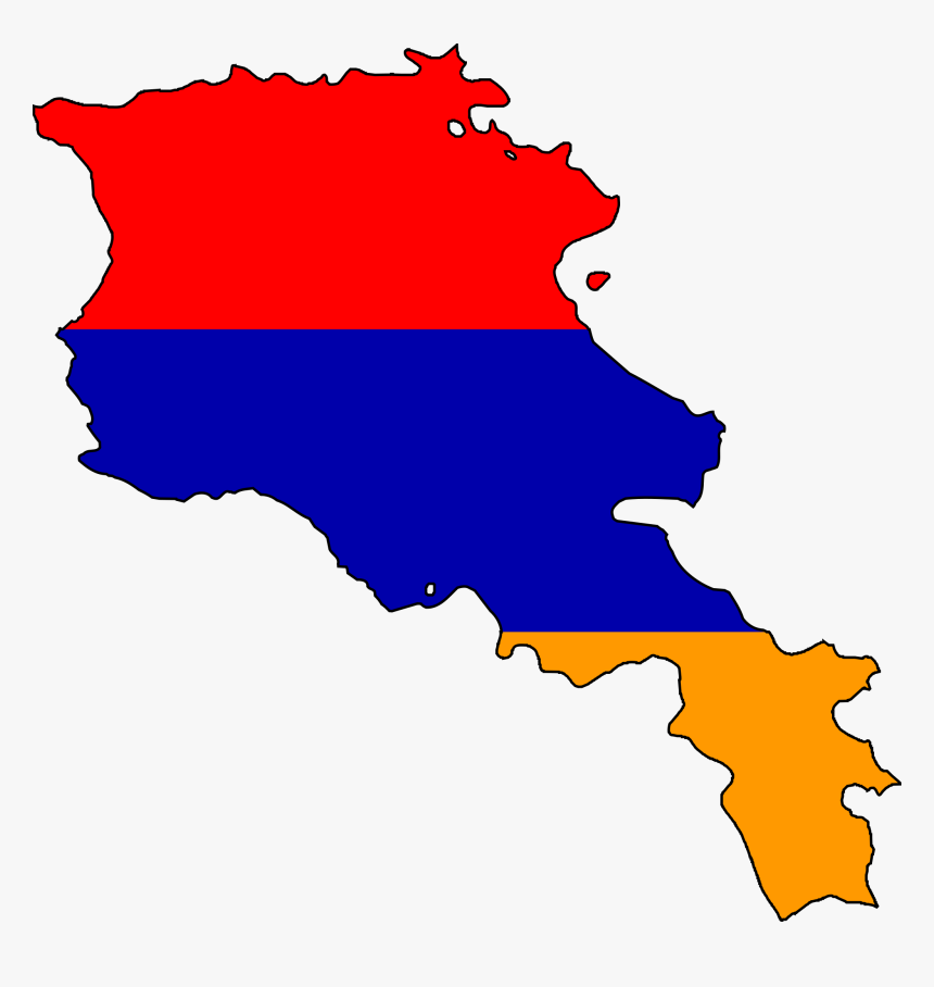 Armenia Map With Flag, HD Png Download