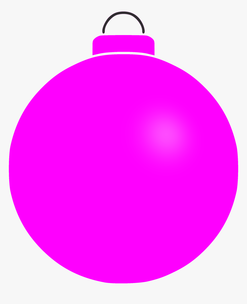 Plain Bauble Big Image - Christmas Baubles Clipart Pink, HD Png Download