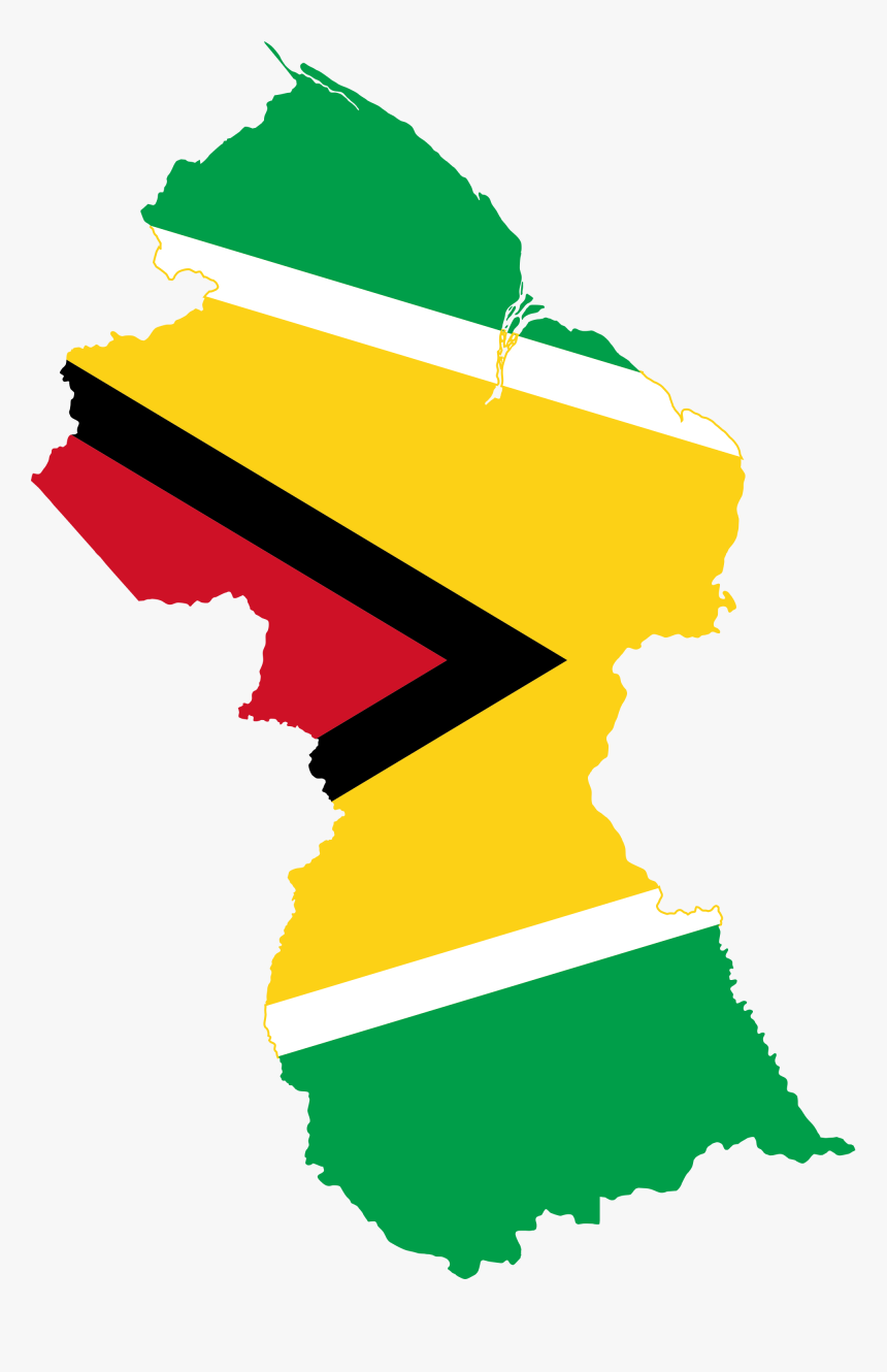 South American Flags, South American Countries, Guyana - Map Of Guyana Showing Administrative, HD Png Download