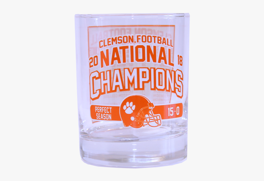 Clemson 2018 National Champions Schedule Rocks Glass, HD Png Download