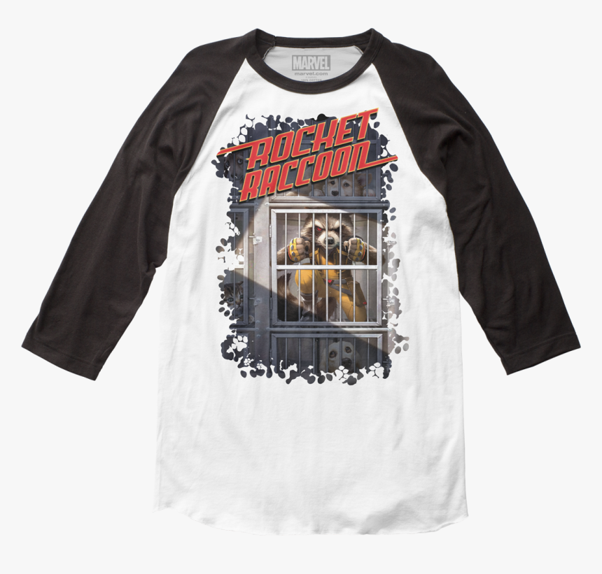 Rocket Raccoon Raglan Baseball Shirt, HD Png Download