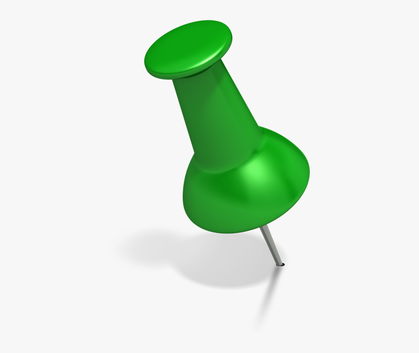 Green Thumbtack Png, Transparent Png