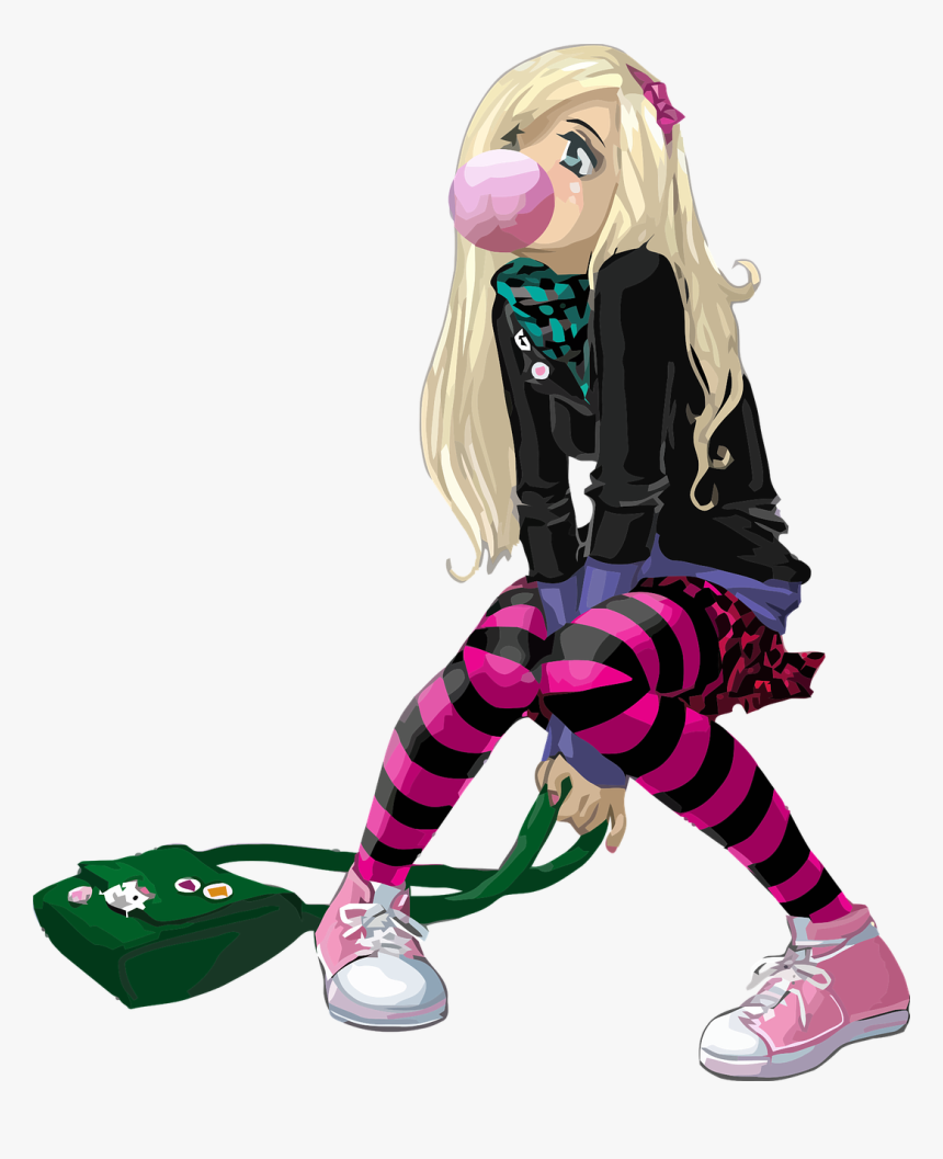 Girl Wig Png, Transparent Png