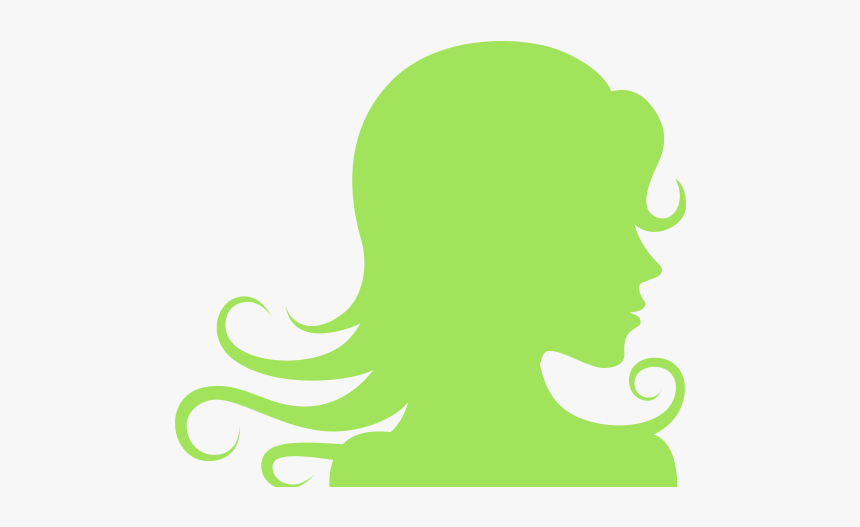 Silhouette Of Woman With Blow Dried Hair Or Wig In, HD Png Download
