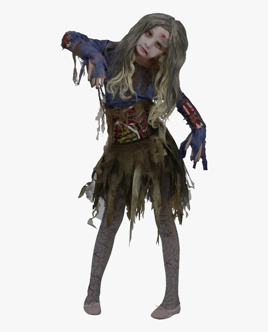 Halloween Girl Zombie Transparent Background Png Image, Png Download