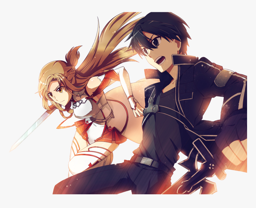 Kirito And Asuna Png, Transparent Png