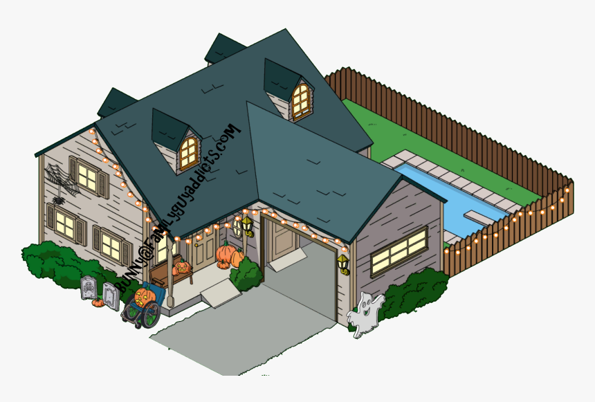 Swanson House Halloween Decorations, HD Png Download