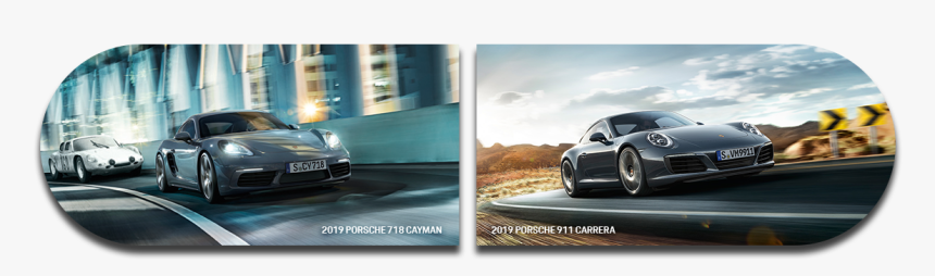 2019 Porsche 718 Cayman Side By Side With 2019 Porsche, HD Png Download