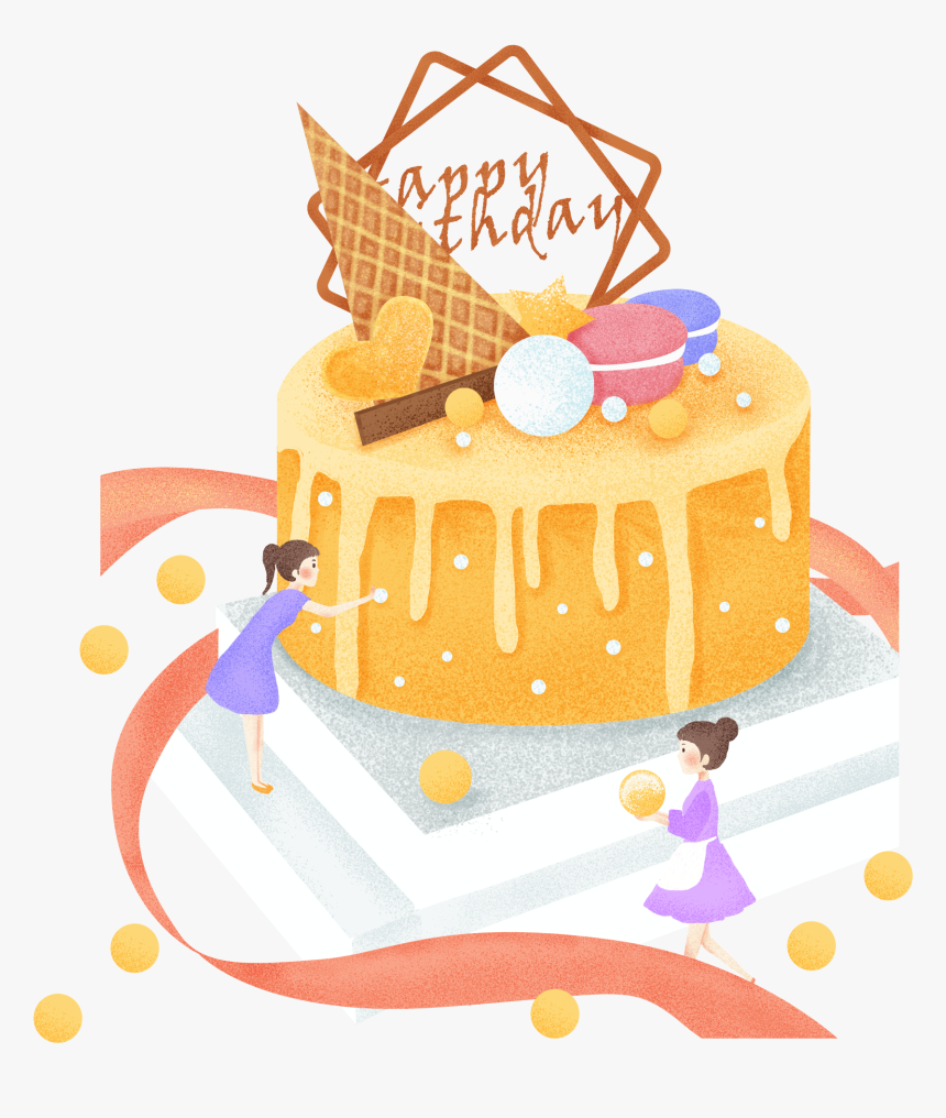 Transparent Cartoon Cake Png, Png Download
