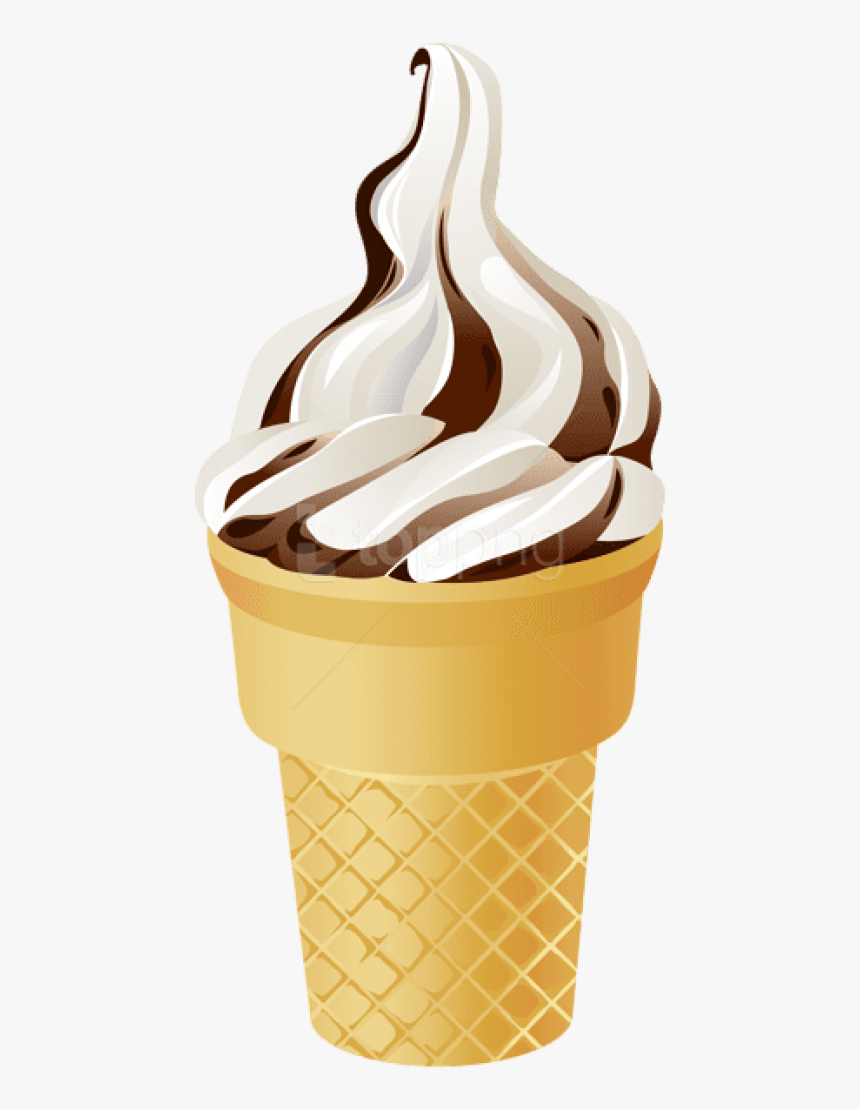 Vanilla Ice Cream Cone Png, Transparent Png