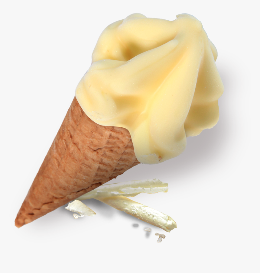 White Chocolate Cone - White Chocolate Dipped Ice Cream Cone, HD Png Download