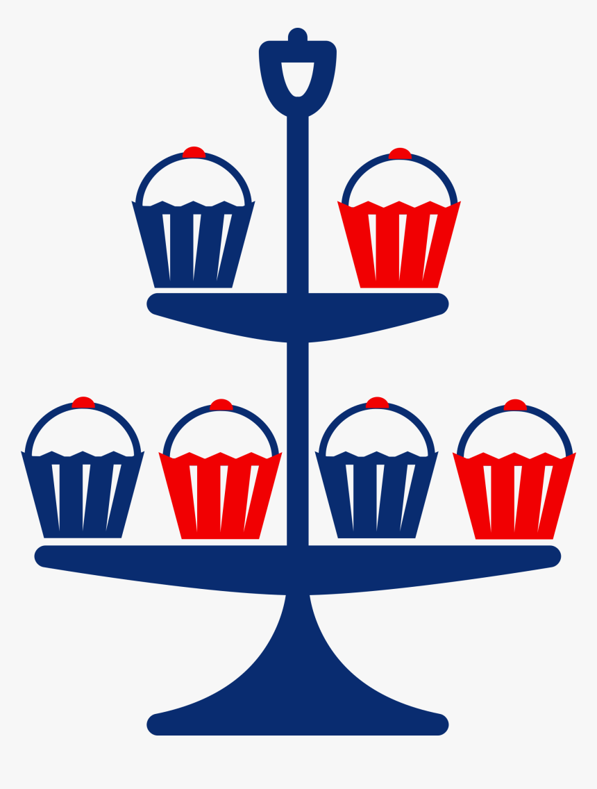 Jubilee Cake Stand Blue Clip Arts - Cupcake Stand Png Clipart, Transparent Png