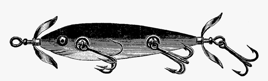 Clip Art Free Lure Cliparts Download - Vintage Fishing Lure Illustration, HD Png Download